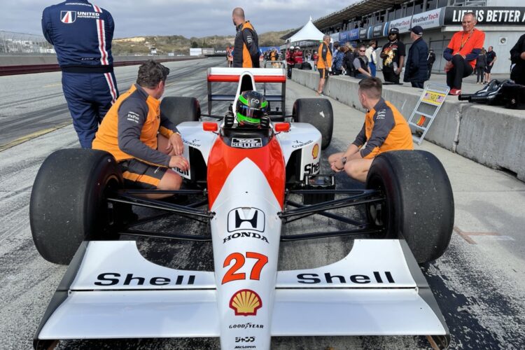 Video: O’Ward drives 1990 Ayrton Senna McLaren MP4/5B in anger