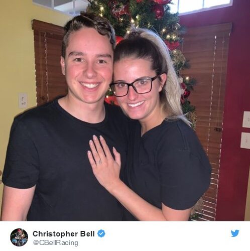 Christopher Bell gets engaged