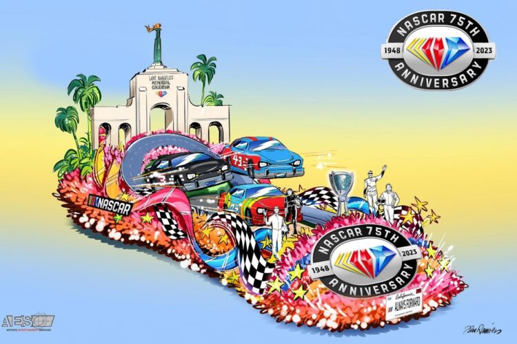 NASCAR to field float at 2023 Rose Parade in Pasadena