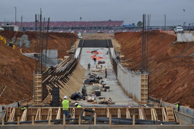 Walls Going Up as Talladega Superspeedway’s New Turn 3 Tunnel