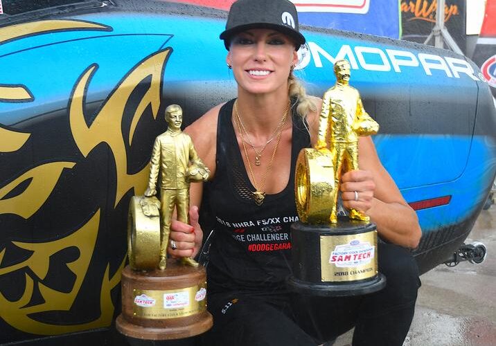 Leah Pritchett Escapes Injury As Nhra Top Fuel Dragster Blows Tire