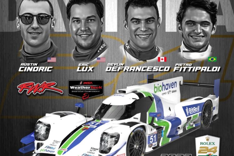 IMSA: Rick Ware Racing announces full Rolex 24 LMP2 lineup