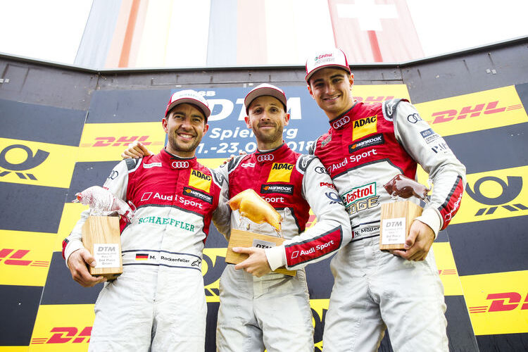 Audi celebrates unexpected one-two-three result