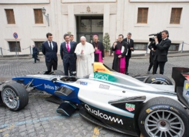 Formula E visits the Pope