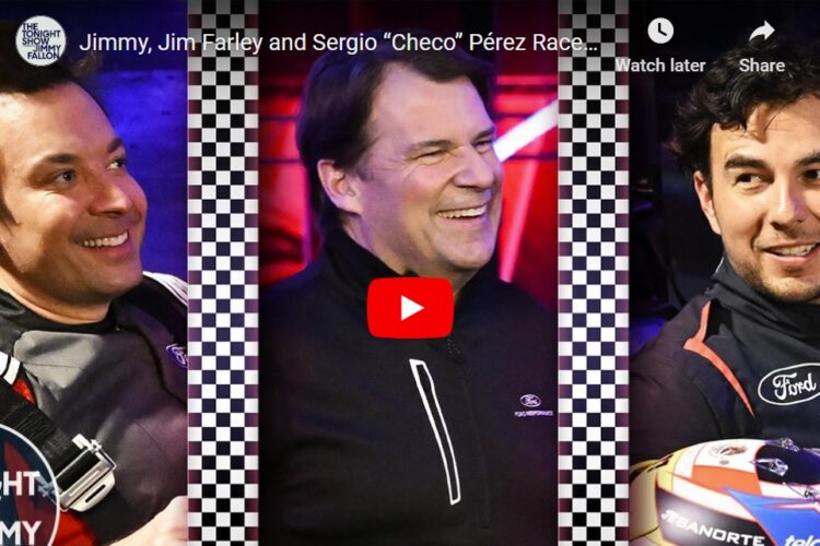 Video: F1 driver Sergio Perez goes karting against Jimmy Fallon