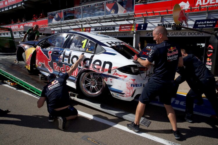 Whincup starts title defense with qualifying crash in Adelaide