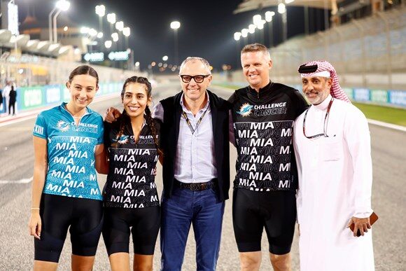 F1: Miami Grand Prix & Formula 1 personnel cycle Bahrain Circuit to raise money