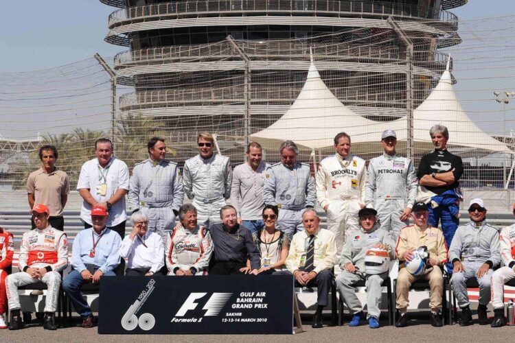 F1: A look back – 60 F1 Champions at Bahrain 2010