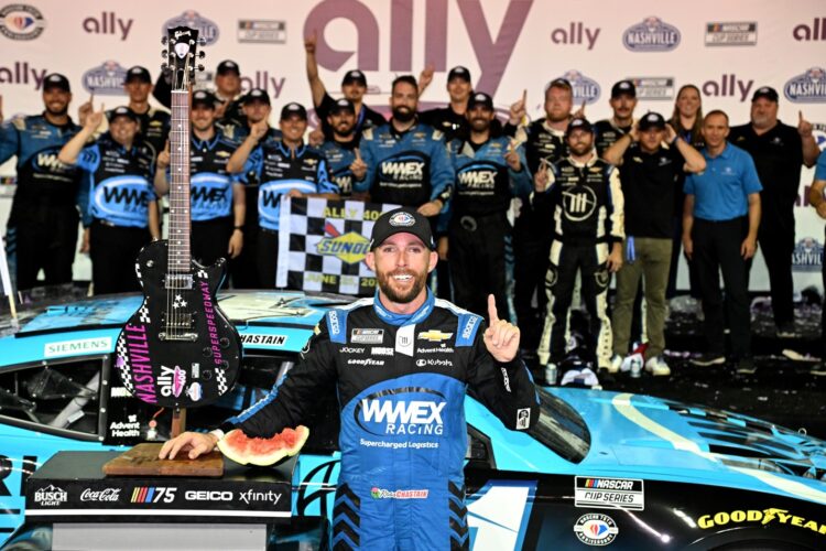 NASCAR: Chastain outduels Truex Jr. to win in Nashville