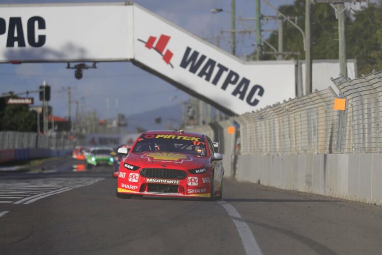 Whincup celebrating historic victory in Townsville