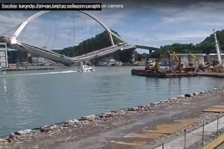 Video: Taiwan Bridge Collapses Taking Petrol Tanker With It And Crushing Boats