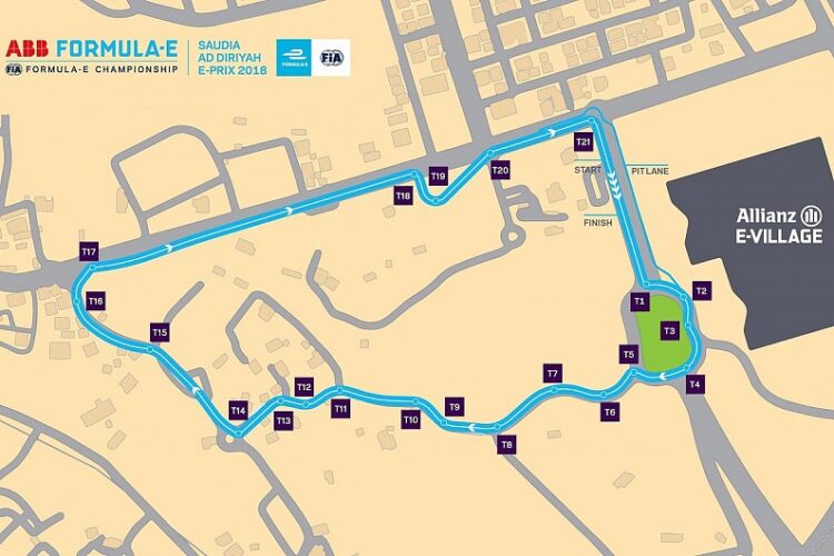 Track layout for Formula E’s Saudi Arabia race in Riyadh revealed