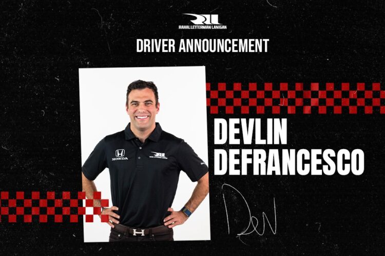 IndyCar News: RLL signs Devlin DeFrancesco to multi-year deal