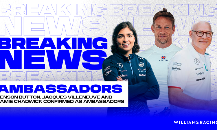 F1 News: Villeneuve, Button & Chadwick – Williams ambassadors