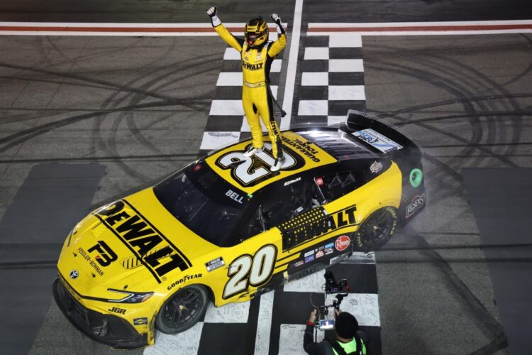 NASCAR News: Bell gets lucky caution flag to win Atlanta Cup race