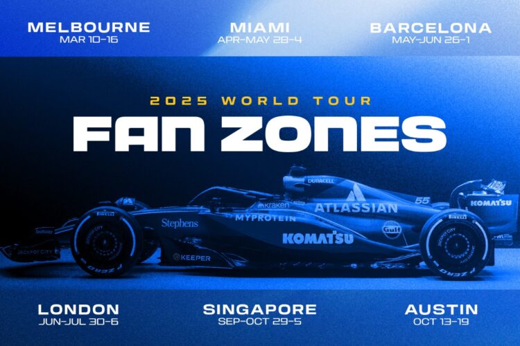 F1 News: Williams 2025 Fan Zone World Tour Locations Revealed