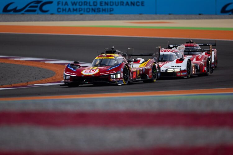 WEC News: Ferrari 1-2-3 in damp Qatar practice 3