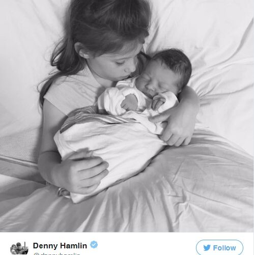 Denny Hamlin, Jordan Fish announce birth of second child