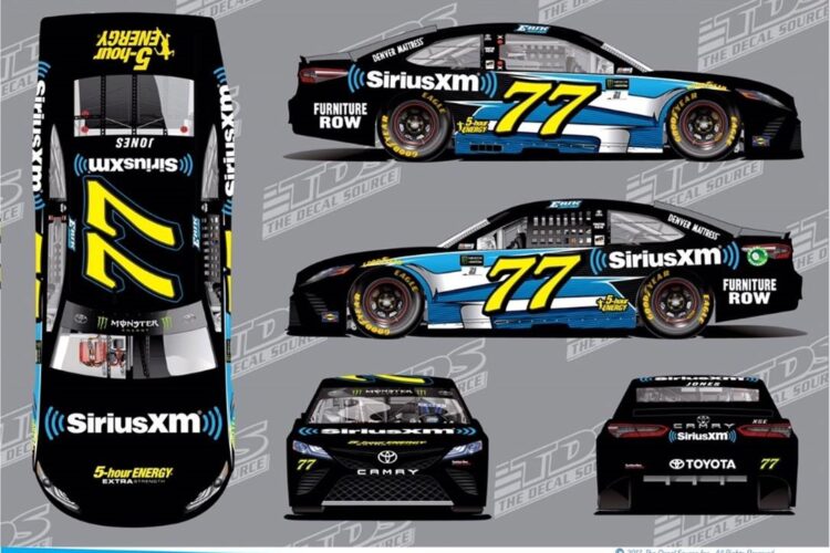 SiriusXM to sponsor Furniture Row Racing No. 77 at Atlanta