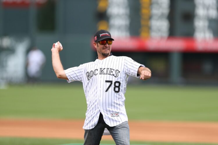 Truex Jr. Switches Gear, Throws out First Pitch at Rockies Game