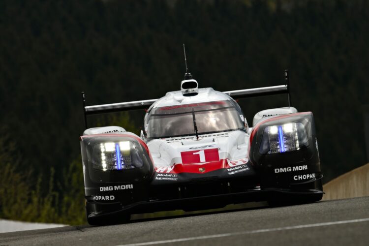 Porsche nips Toyota for pole at Spa