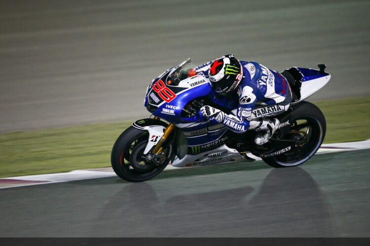 Lorenzo wins in Qatar from Rossi and Marquez