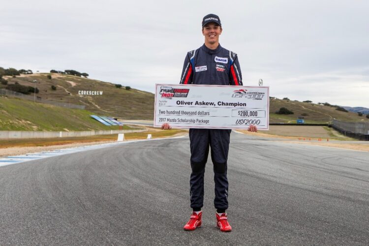 Askew Wins Inaugural Mazda Road to Indy USF2000 Scholarship Shootout