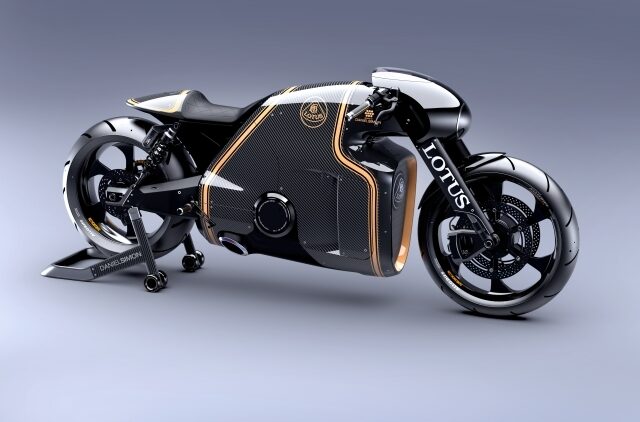 Lotus motorcycle ready to roar