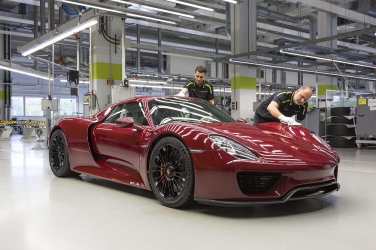 Porsche finishes production of the 918 Spyder technology pioneer