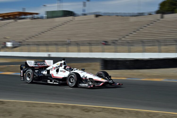 Power tops IndyCar test session Friday at Sonoma