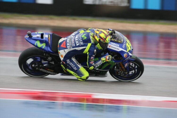 Rain-master Rossi rules at Silverstone