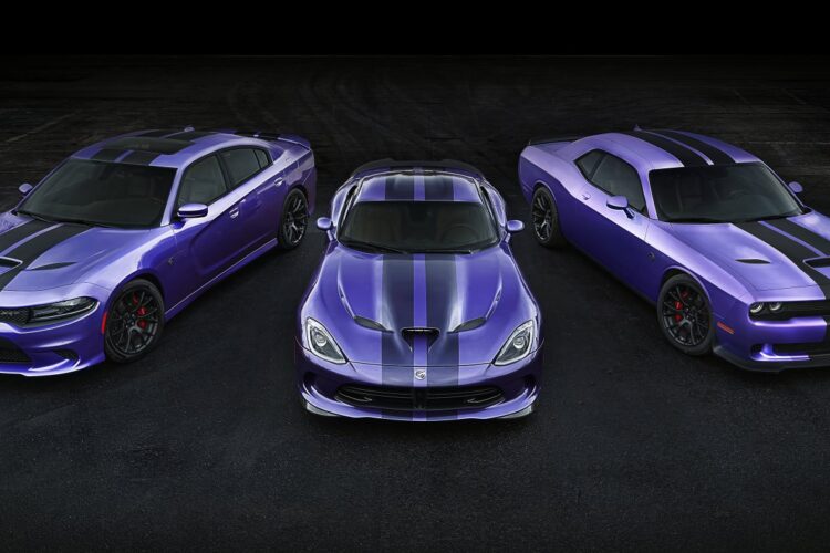 Challenger and Charger SRT Hellcats go plum purple