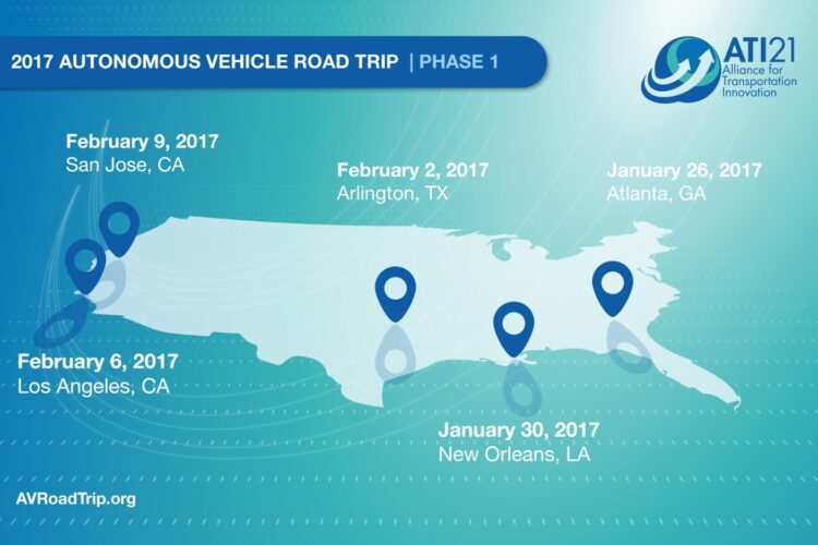 ATI Announces 2017 Autonomous Vehicle Cross-Country Road Tour