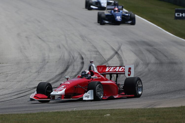 Veach wins Indy Lights Race 1 at Road America