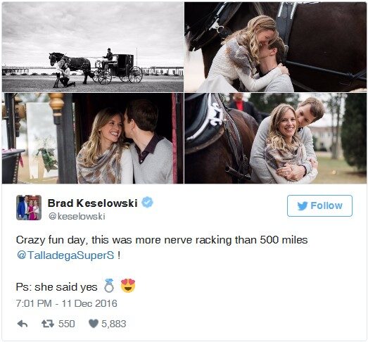 Keselowski gets engaged