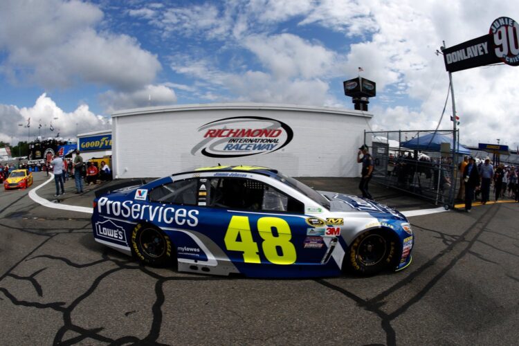 Jimmie Johnson tops final Richmond Cup practice