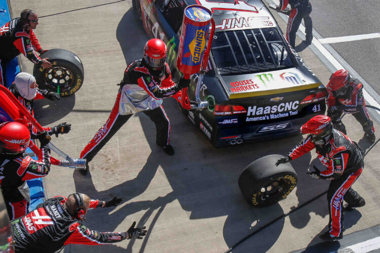 Harvick punches out his teammate after Talladega race