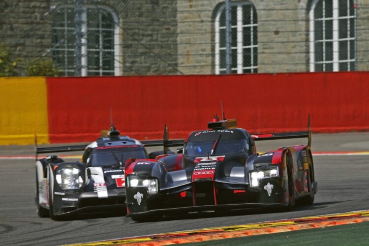 Audi celebrates first WEC victory this season at Spa