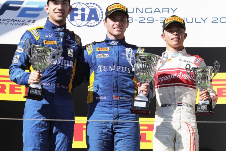 Rowland on top in dramatic Budapest F2 feature