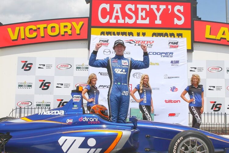 Leist Wins Indy Lights Iowa Speedway Thriller