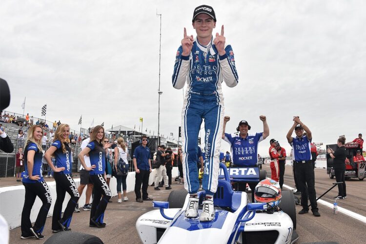 Colton Herta wins 2nd Indy Lights race in St. Petersburg