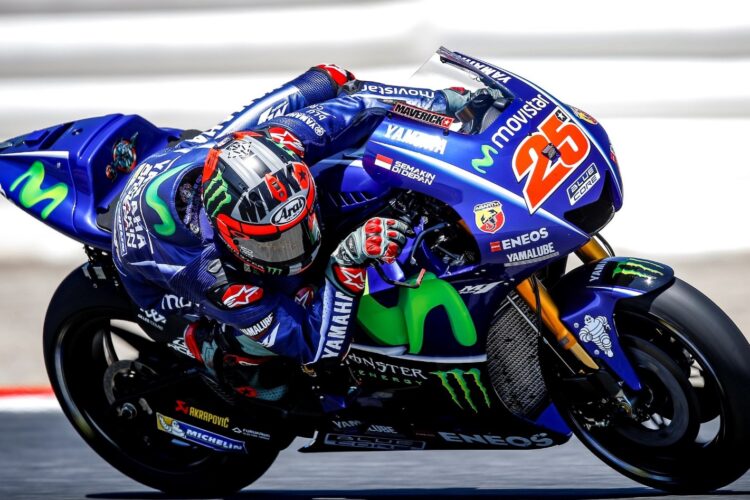 Vinales leads Yamaha 1-2 in Assen