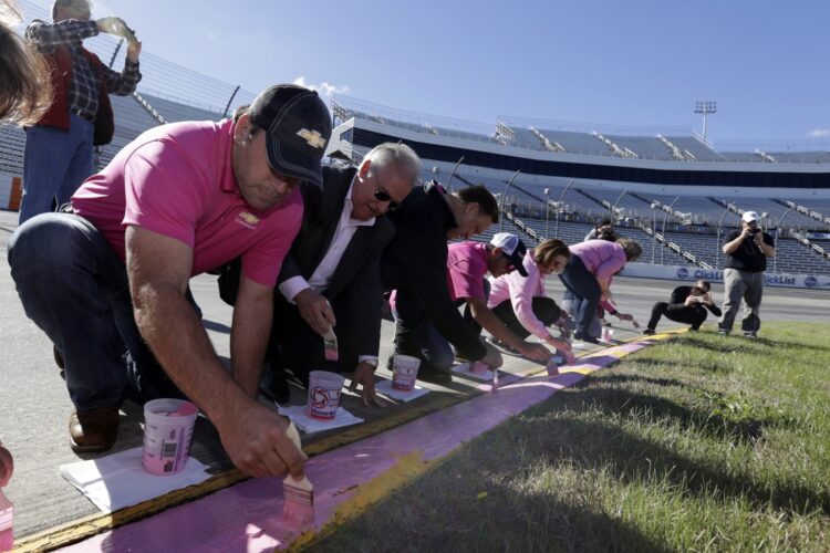 Larson and Newman Paint the Curbs Pink at Martinsville Speedway