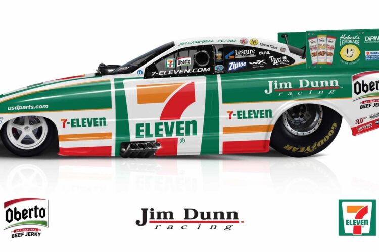 7-Eleven and Oberto Beef Jerky Funny Car Debuts at Florida Race