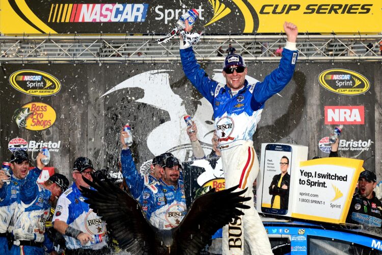 Kevin Harvick Wins Rain-Delayed Bristol Night Race