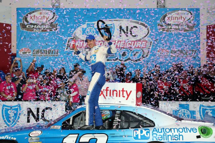 Joey Logano Steals Victory In Charlotte Xfinity Race