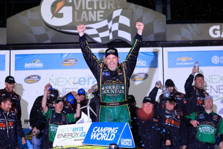 Johnny Sauter Wins Wild Truck Race at Daytona