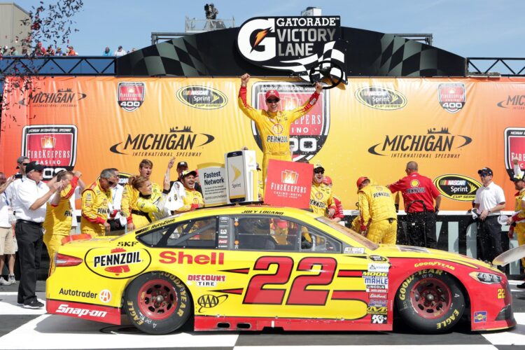 Joey Logano Scores First 2016 Victory