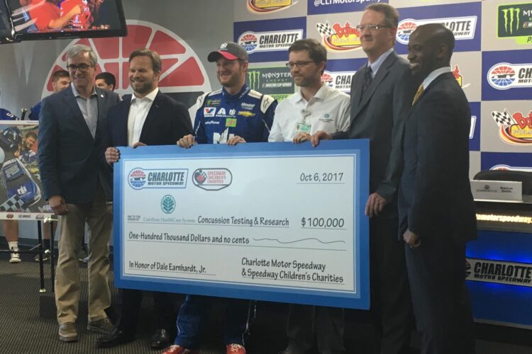 Charlotte Motor Speedway Donates Money For Concussion Research