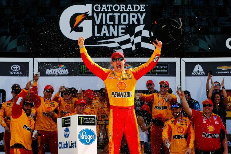 Last-Lap Crash Gives Logano First-Ever Clash Victory